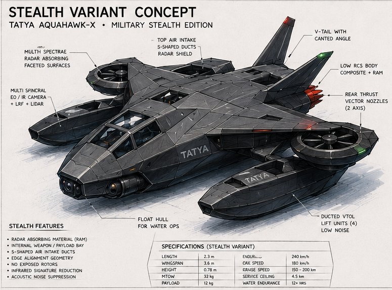 TATYA AquaHawk-X Stealth Drone