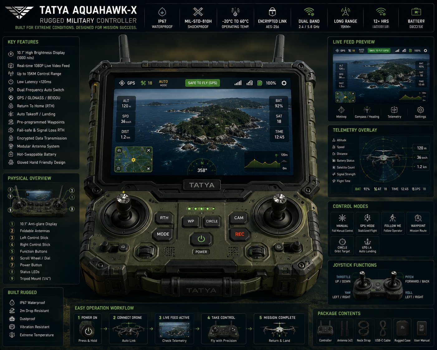 TATYA AquaHawk-X Military Controller